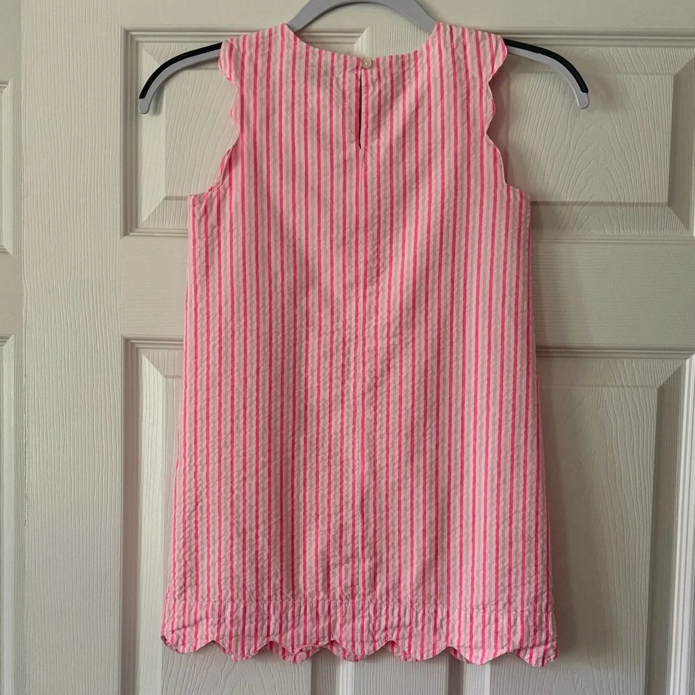 Vineyard Vines Pink Striped Sleeveless Dress Girls Size 7 - Picture 2 of 8